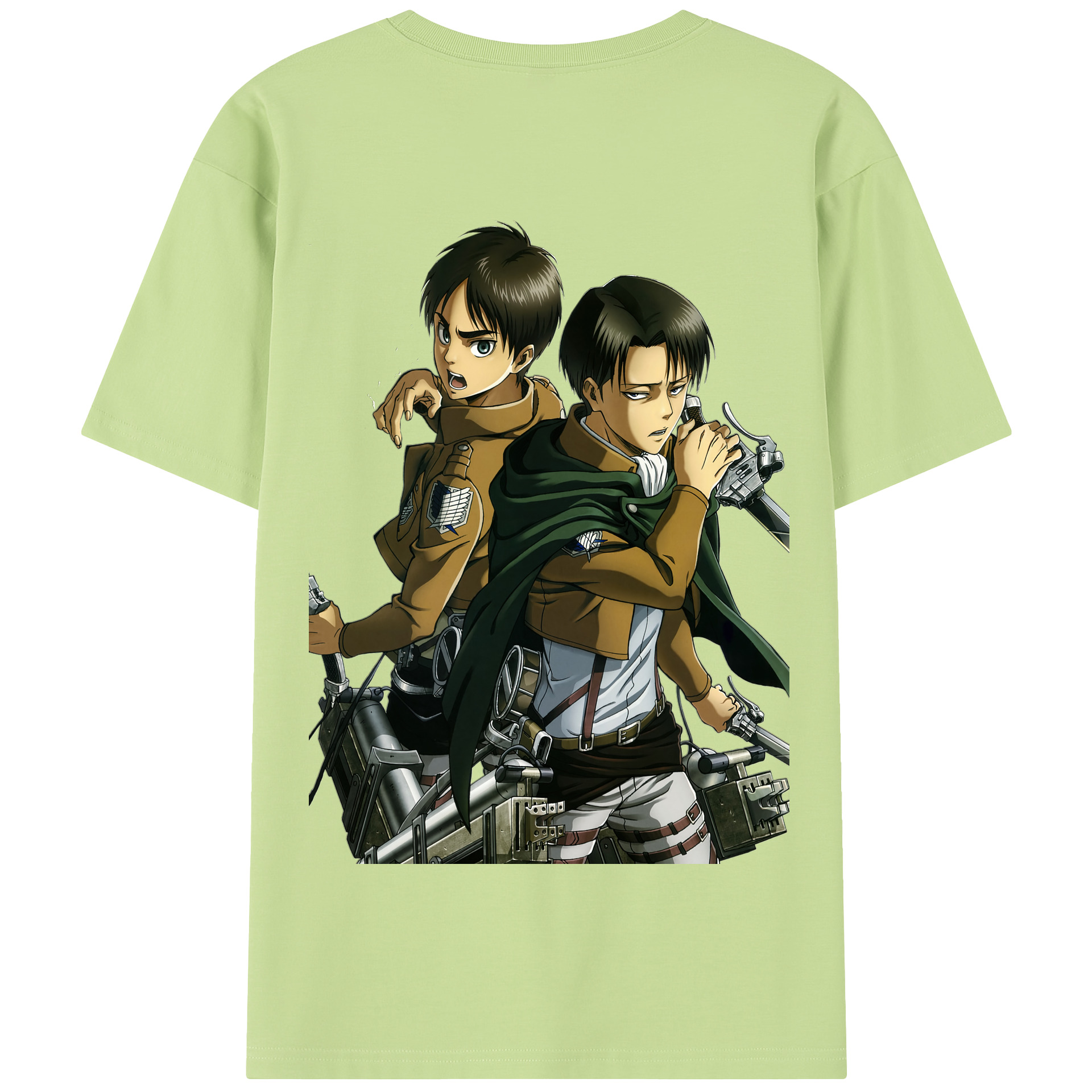 （画像用） 進撃の巨人 リヴァイ·アッカーマン Attack on Titan Levi Ackerman 綿100％半袖Tシャツ（背面プリント）